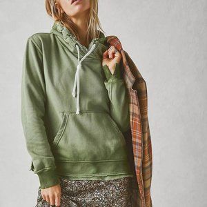 Free People We The Free Zuma Hooded Sweatshirt Top Oversized Ombre M New